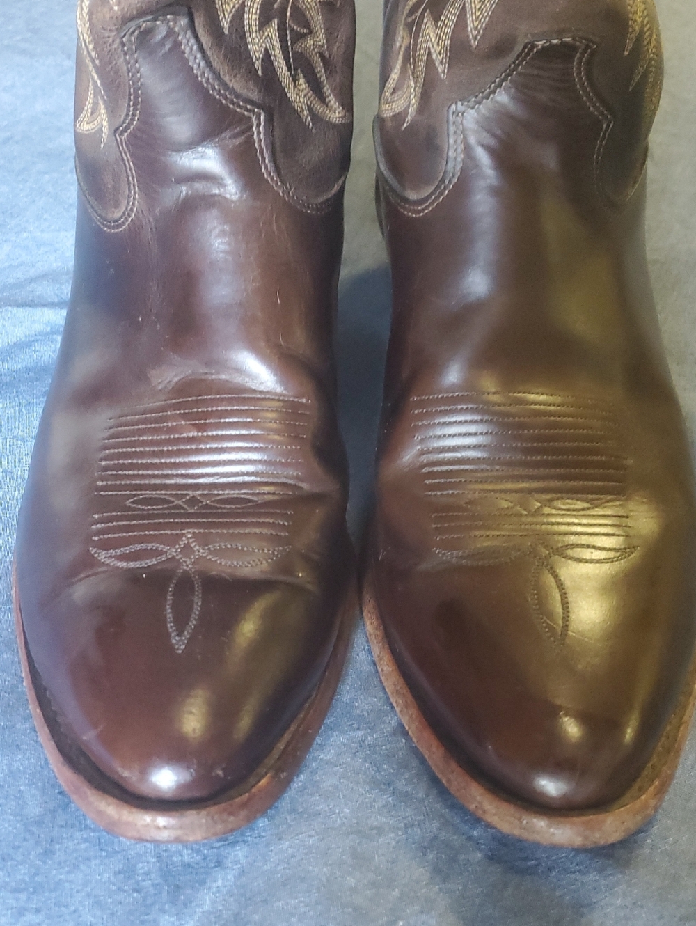 Tony Lama Men's Brown Leather Cowboy Boots Western Size 11.5 EE - Picture 3 of 5